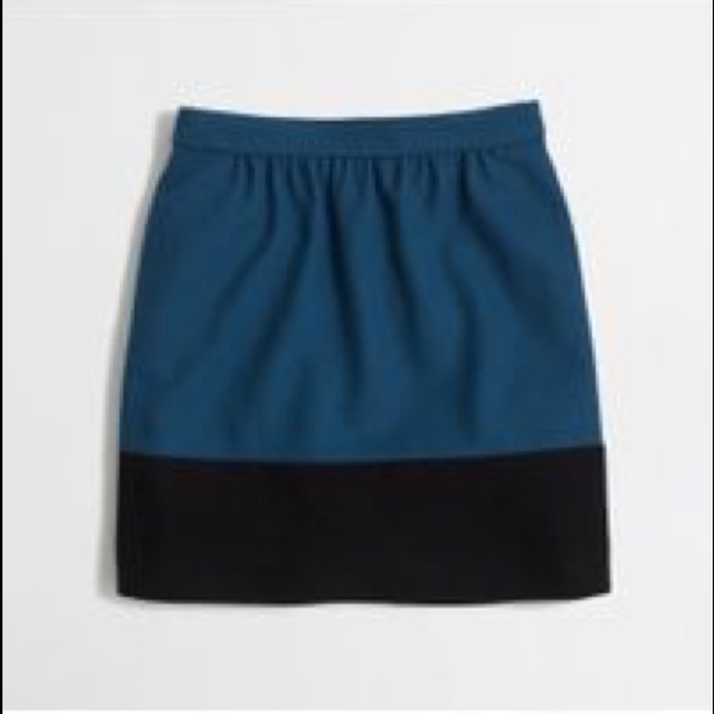 J. Crew Navy Blue Wool Mini Skirt